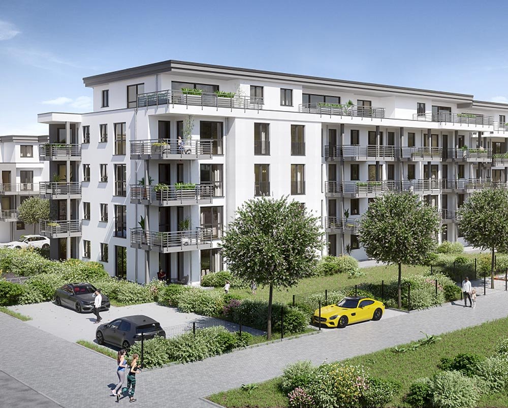 Image new build property condominiums Bad Vilbel, Paul-Ehrlich-Straße 27 und 29 Bad Vilbel / Frankfurt am Main