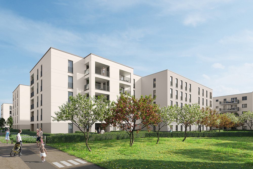 Image of new condominiums on Rödelheimer Landstrasse in Frankfurt am Main
