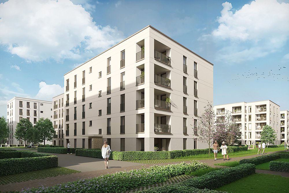 Picture new build condominiums Rödelheimer Landstrasse Frankfurt am Main