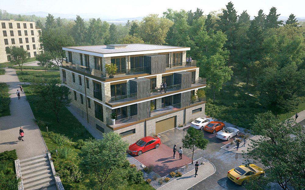 Image new build property condominiums Neubauprojekt Duhner Spitze Duhnen / Cuxhaven