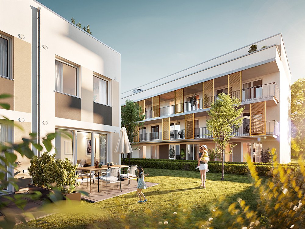 Image new build property condominiums and houses Wacholderweg - St.-Florian-Strasse Butzbach / Frankfurt