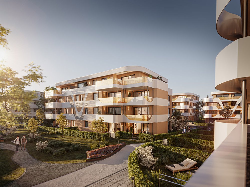 Image new build property condominiums Quartier Sindelfingen Golden Garden Maria-von-Linde-Straße Sindelfingen