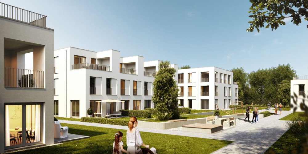 Image new build property condominiums Sonnenpark Weinstadt Kornblumenweg Weinstadt