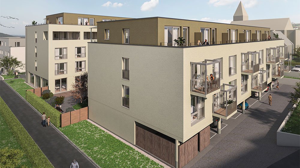 Image new build property condominiums Wohnpark Ochsenareal senior apartments Bad Liebenzell