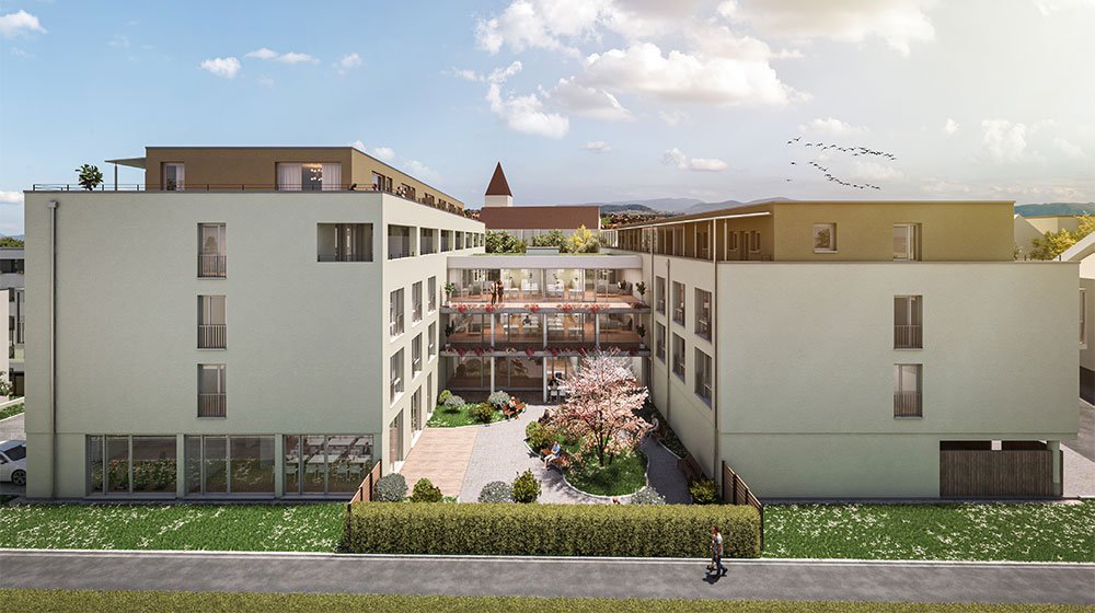 Image new build property condominiums Wohnpark Ochsenareal senior apartments Bad Liebenzell