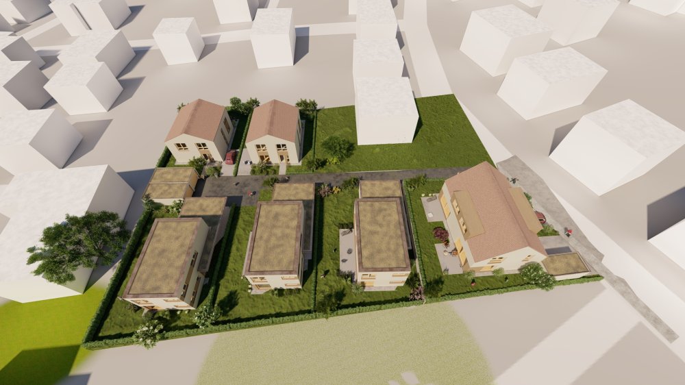 Image new build property houses residential park in Silcherstrasse Bisingen