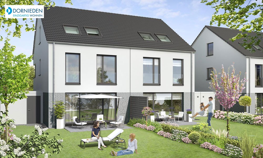 Image new build property semi-detached houses Weiler Höfe - DORNIEDEN semi-detached houses, Cologne