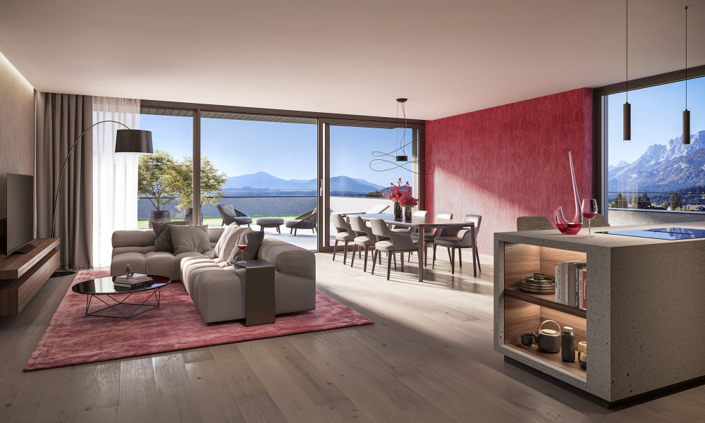 Image new build property condominiums ELBOGEN HÖFE Loferer Strasse St. Johann in Tirol