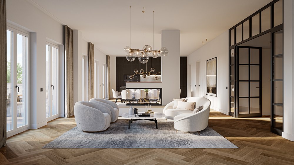 Image new build property HA58 - A solitaire in 1st Isar row Harthauser Straße 58, Munich