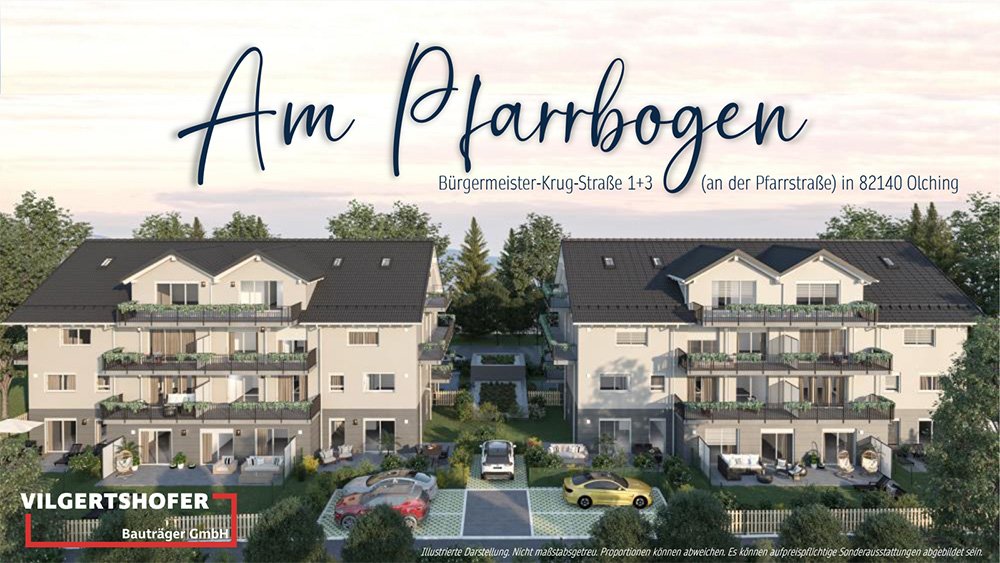 Image new build property condominiums Wohnen am Pfarrbogen Bürgermeister-Krug-Weg Olching