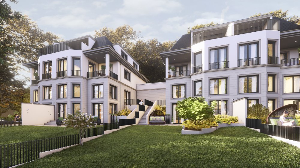 Image new build property houses City villas on Burgberg Schillerstraße Bad Soden am Taunus