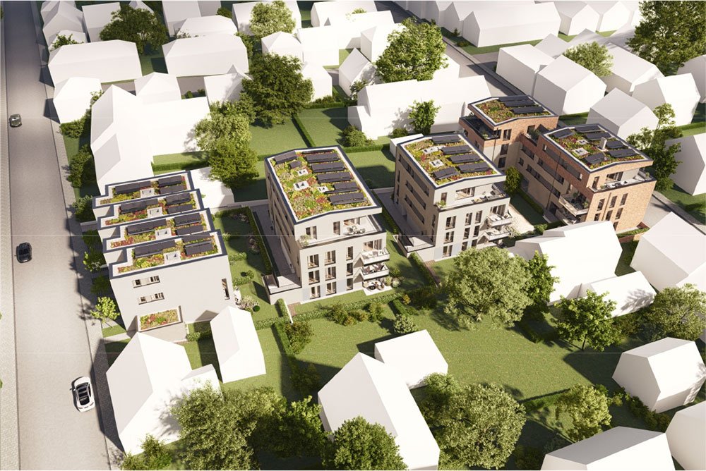 Image new build property terraced houses houses Das Lehen - terraced houses Lehenstraße Asperg