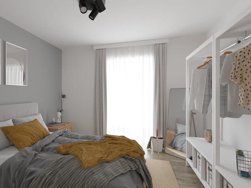 Visualisierung des Schlafzimmers der Eigentumswohnung
