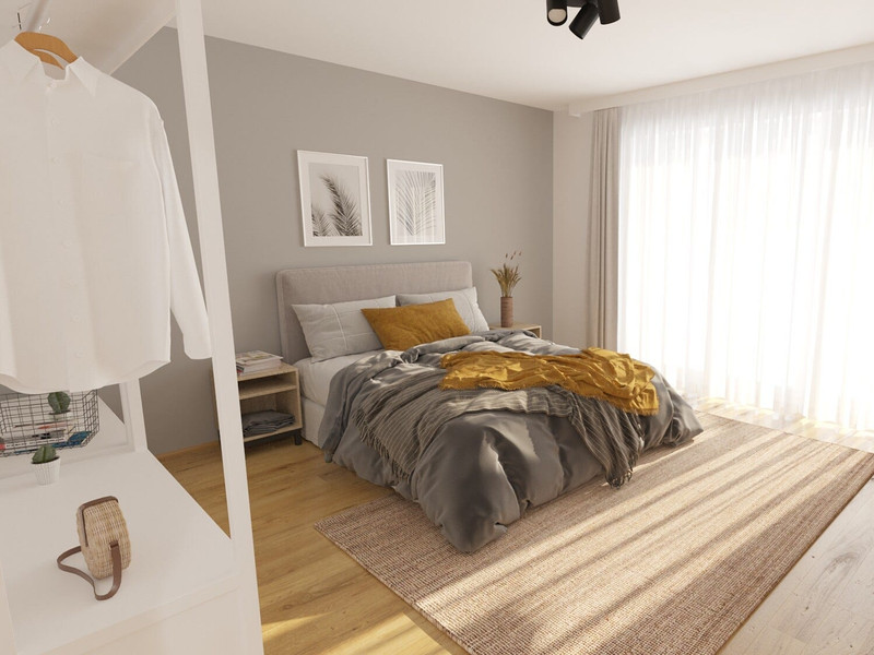 Visualisierung des Schlafzimmers der Eigentumswohnung