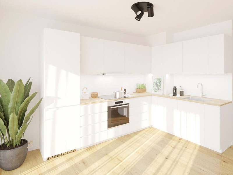 Visualisierung der Küche der Eigentumswohnung