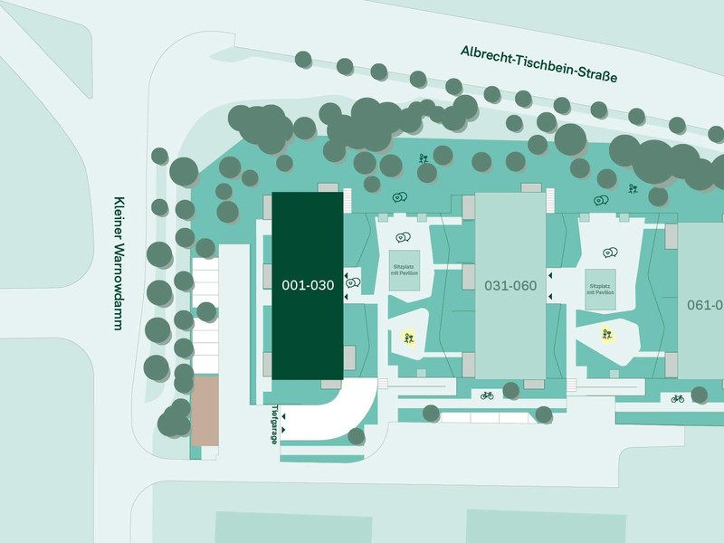 Lageplan vom Mehrfamilienhaus im Projekt Ahorngärten