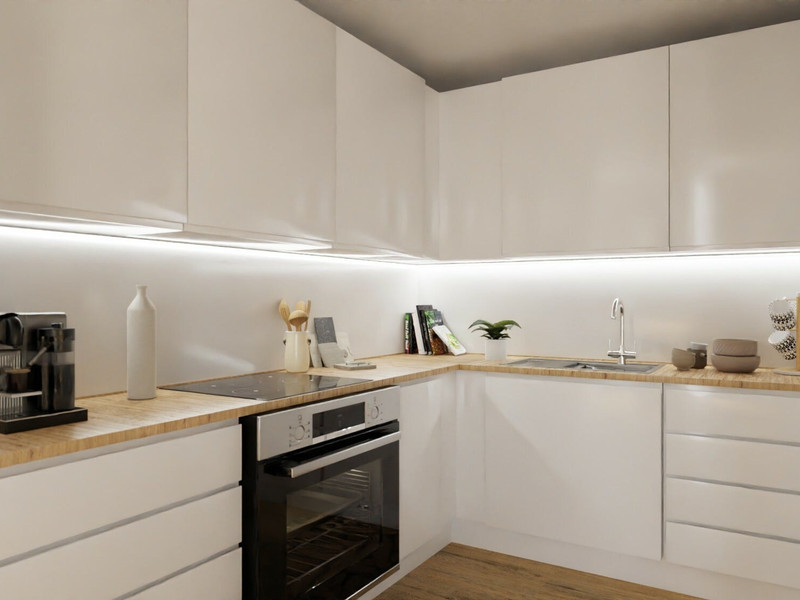 Visualisierung der Küche in der Eigentumswohnung