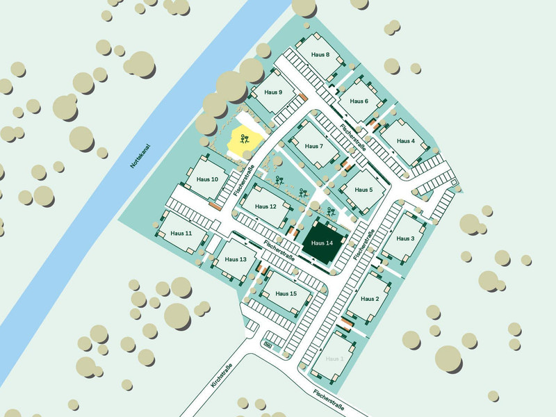 Lageplan des Neubauprojektes Quartier am alten Schlosspark 3