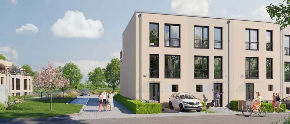 Sonniges Neubauquartier im Stadtzentrum