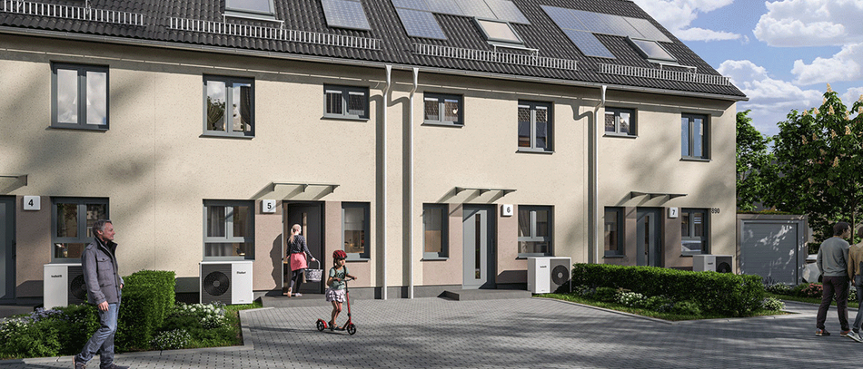 Straßenansicht Reihenhäuser
