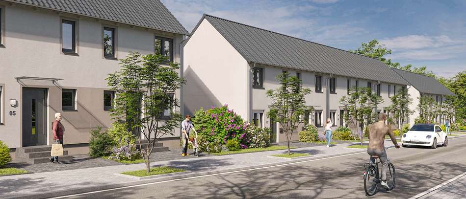 Moderne und komfortable Reihenhäuser im Neubauprojekt Wurmtalgärten