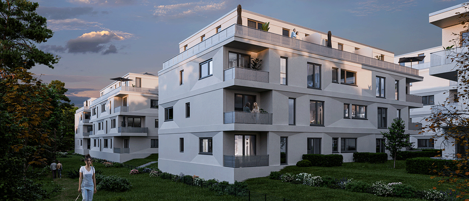 Visualisierung Eigentumswohnungen im Haus 42 im Quartier Waldpanorama