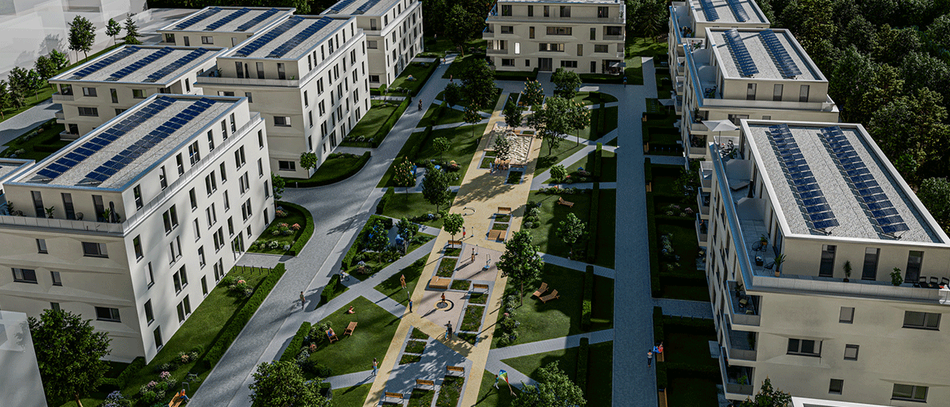 Luftaufnahme Waldpanorama in Berlin-Buch