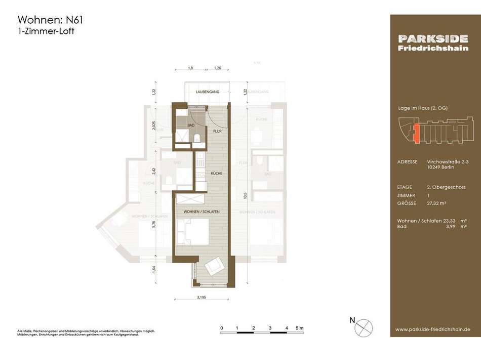 259.950 eur 27 m 1 zimmer loft