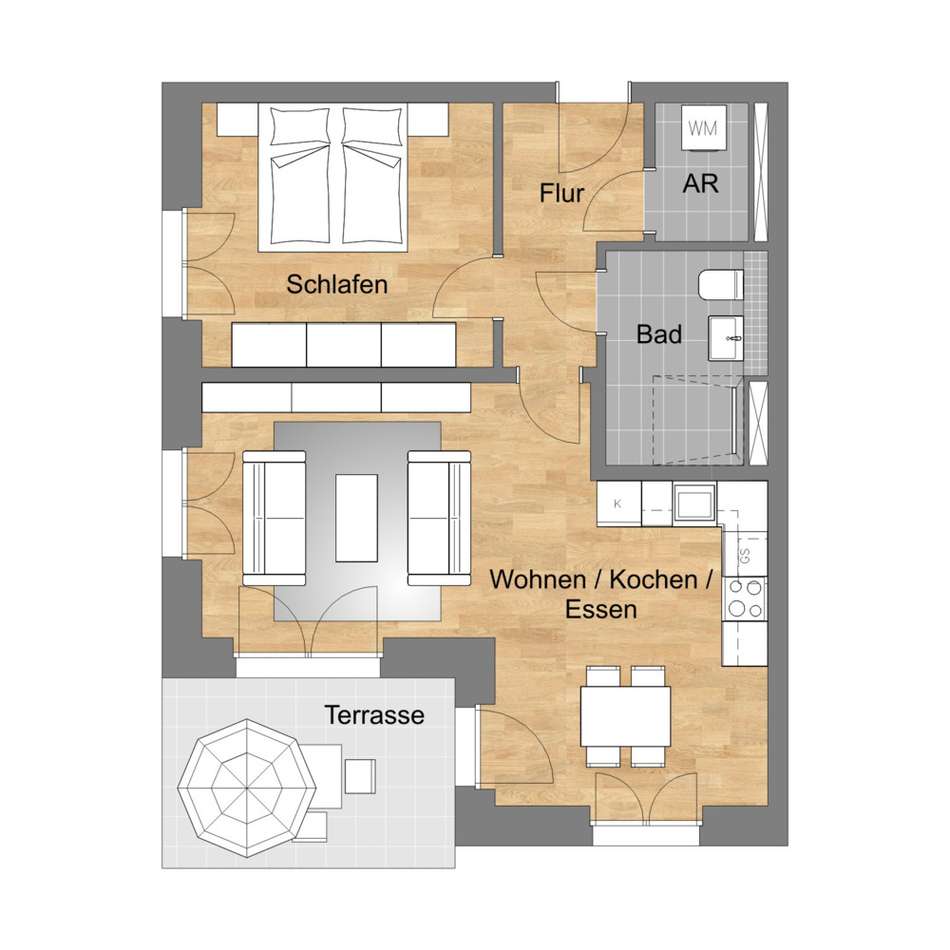 Grundriss Wohnung 2