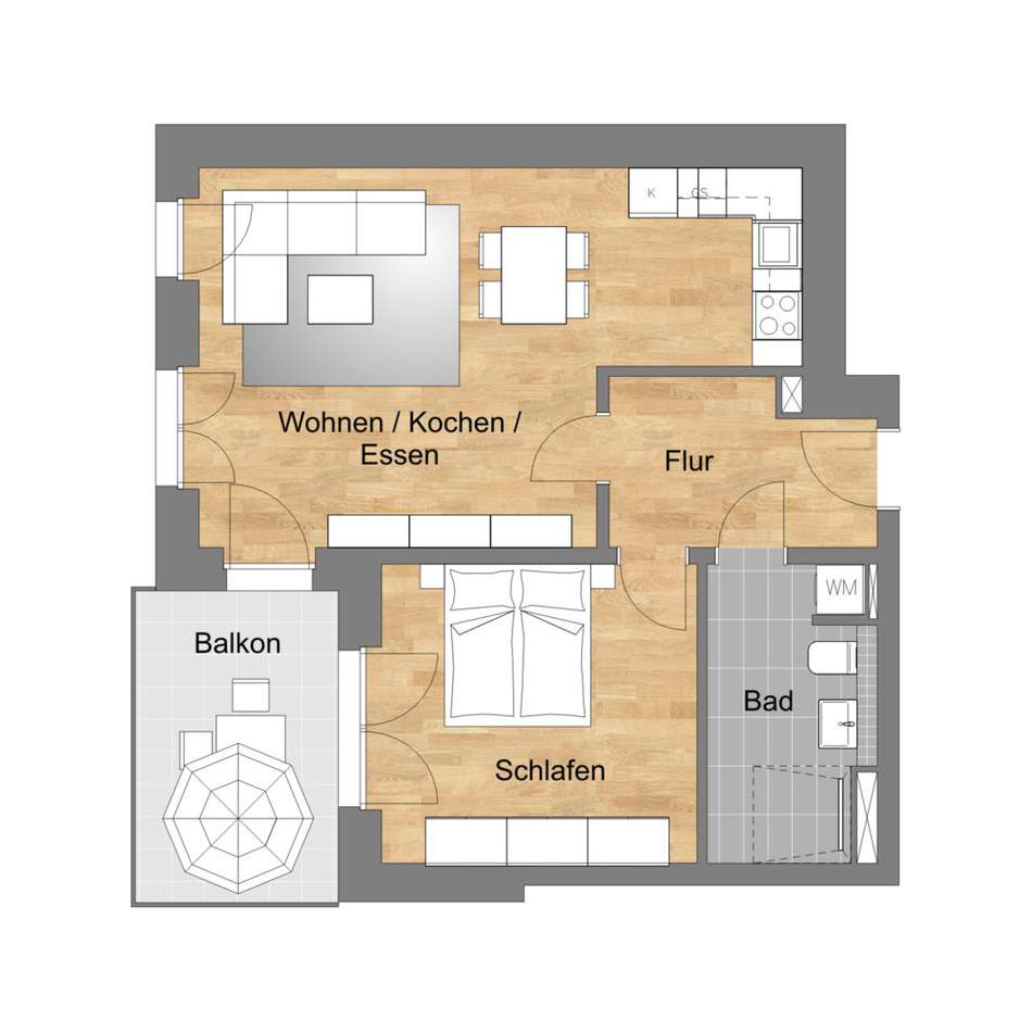 Grundriss Wohnung 3